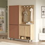 Hanah Home Soporte para Recibidor OS1-SK Roble y Rojo Teja